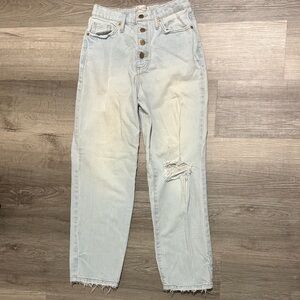 Universal Thread Light Blue High-Rise Distressed Jeans